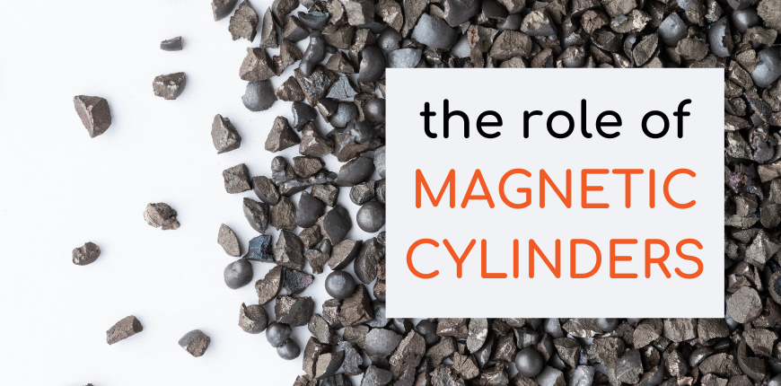 Magnetic cylinders in shot blasting
